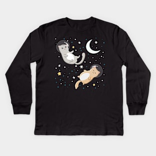 Space cats Kids Long Sleeve T-Shirt